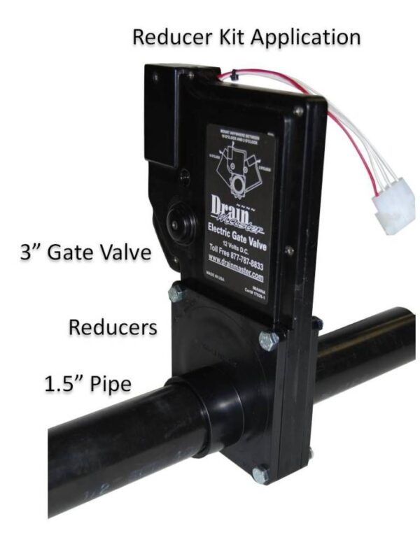 1.5 in Reducer Kit Installed on 3 in Drain Master Valve